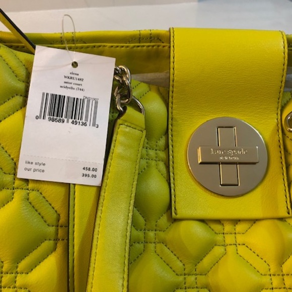 Kate Spade New York Elena Astor Court Leather Quilted Pattern Tote - Picture 4 of 6